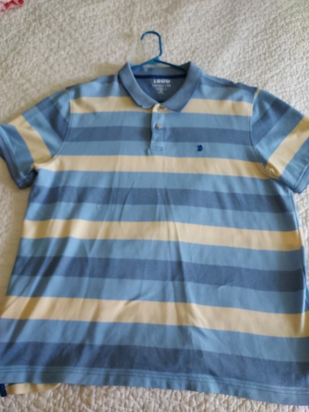 Izod Advantage Size XXL Stripe Polo Golf see measurement EUC Mens shirt
